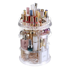 Load image into Gallery viewer, Transparent Acrylic Rotating Makeup Organizer Case