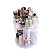 Load image into Gallery viewer, Transparent Acrylic Rotating Makeup Organizer Case