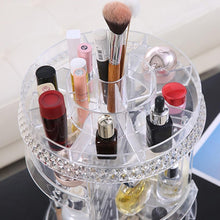 Load image into Gallery viewer, Transparent Acrylic Rotating Makeup Organizer Case