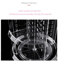 Load image into Gallery viewer, Transparent Acrylic Rotating Makeup Organizer Case