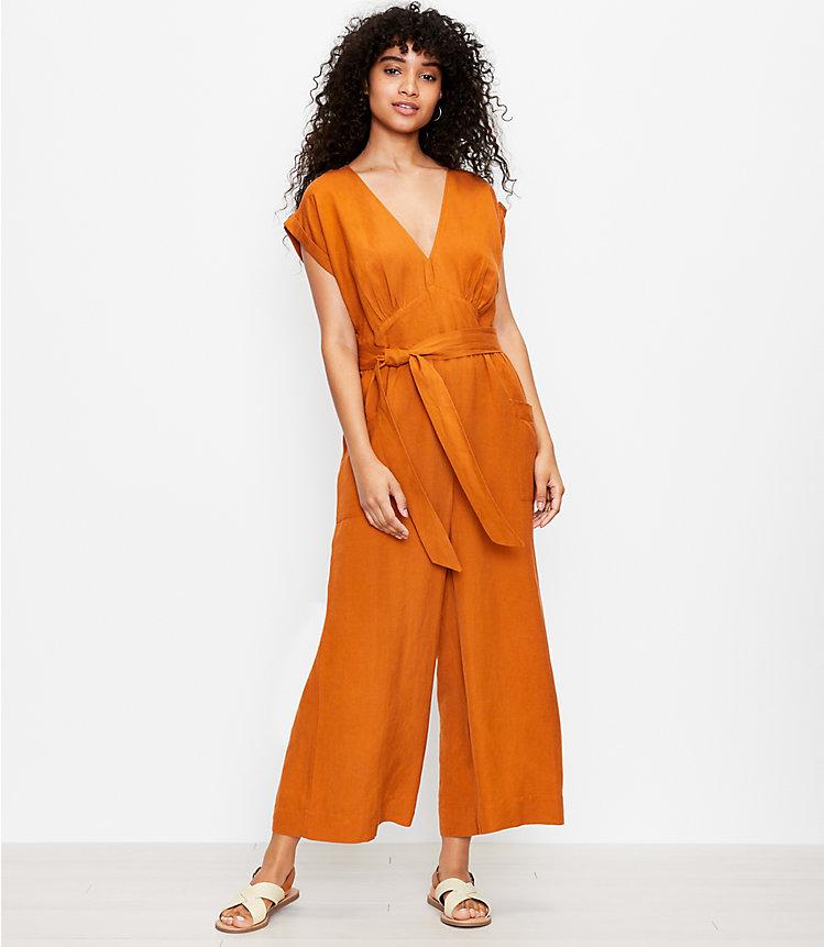 Beach Tie Back V-Neck Jumpsuit