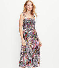 Load image into Gallery viewer, Floral Smocked Strappy Midi Dress
