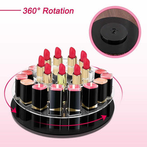 Premium Acrylic Rotating Lipstick Cosmetic Organizer